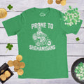 Prone to Shenanigans Saint Patricks Day Shirt Shenanigans Shirt Lucky Green shirt Shamrock Shirt Clover Shirt Funny Shirts Mens Graphic Tee – Soft Feel · Must-Have Style