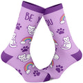 Be You Socks Womens Cat Socks Cute Womens Socks Rainbow Socks Novelty Socks Magical Socks Funny Socks Women Graphic Tee – Soft Feel · High-Quality Print