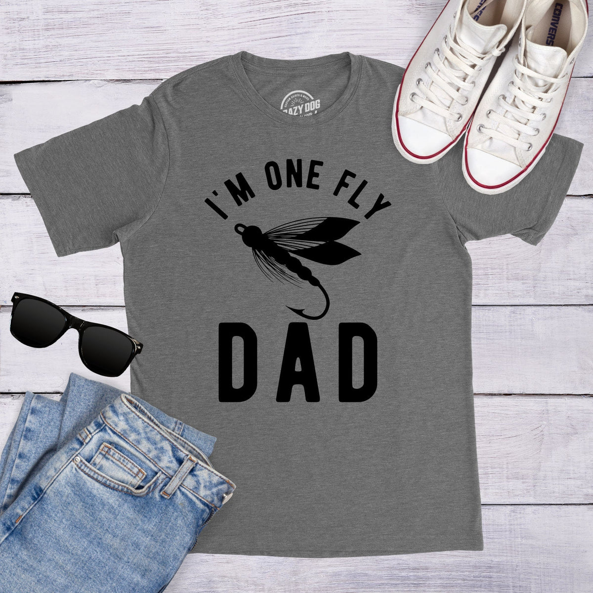 Fly Fishing Dad Fishing Shirt Father Angling Gift for Dad Fathers Day T Shirt Cool Mens Shirt New Dad Shirt One Fly Dad Graphic Tee – Aesthetic Look · Must-Have Style