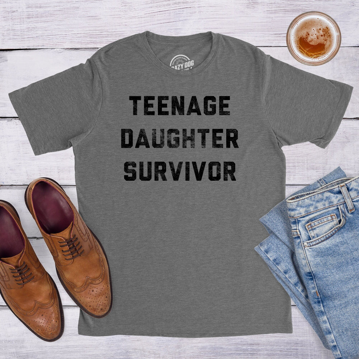 Teenage Daughter Survivor Dad Daughter Shirt Funny Mens Tshirt Tshirt for Dads Fathers Day Gift Dad of Daughters Shirt Graphic Tee – Cozy Vibes · Trending Graphic Apparel
