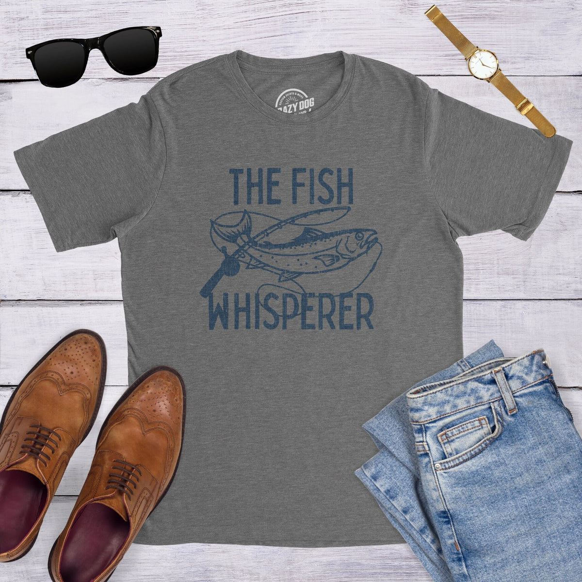 Mens Fishing T shirt Funny Fishing Shirt Fishing Graphic Tee Fisherman Gifts Present For fisherman The Fish Whisperer Graphic Tee – Easygoing Wear · Must-Have Style