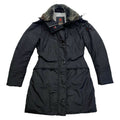 Peuterey Womens Fur Trim Padded Hoodie Coat Vintage Luxury Designer Black VTG Hoodie – Aesthetic Look · Great Gift For Fans