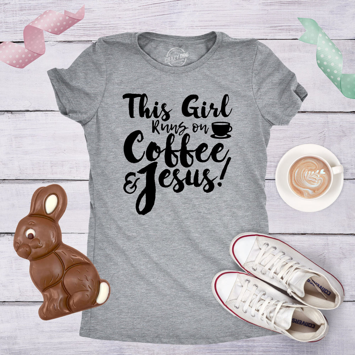Womens Jesus T shirt Funny Jesus Shirt Jesus Lovers Gift Womens Coffee T shirt Coffee Tee This Girl Runs on Coffee and Jesus Graphic Tee – Warm & Stylish · Trending Graphic Apparel