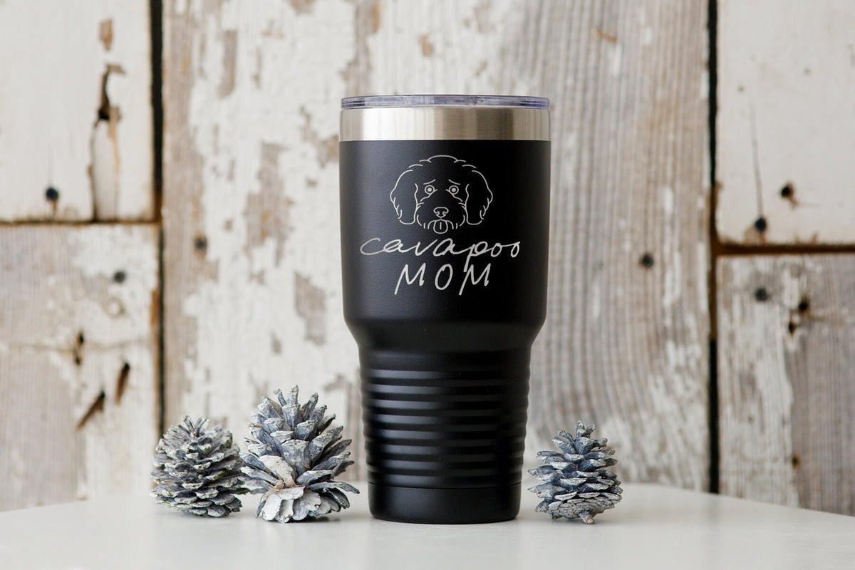 Cavapoo Dog Mom Tumbler Funny Appreciation Gifts Wine Lover Travel Coffee Mug Birthday Gift For Men and Women Graphic Tee – Bold Style · Perfect For Daily Wear