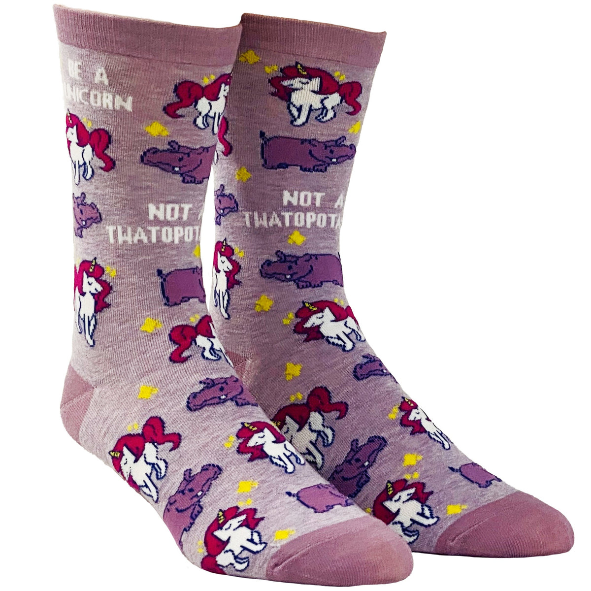Be a Unicorn Not A Twatopotamus Socks Womens Unicorn Socks Cute Womens Socks Novelty Socks Funny Socks Hippopotamus Socks Graphic Tee – Soft Feel · Must-Have Style
