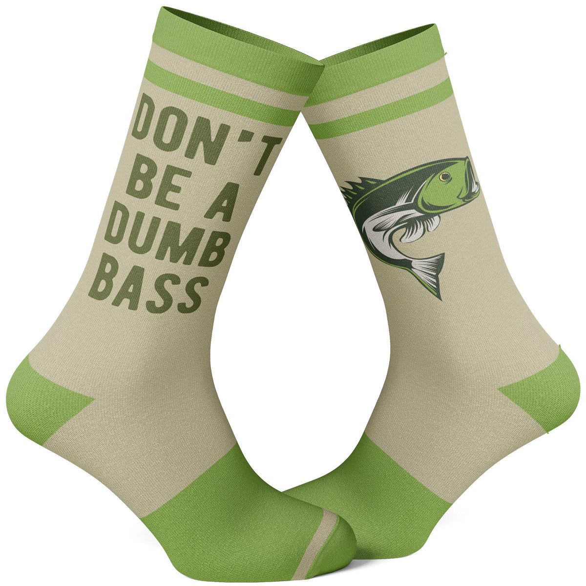 Funny Dad Socks Don39t Be A Dumb Bass Socks Funky Fishing Socks Fisherman Gifts Under 15 Fish Socks Man Dad Socks Graphic Tee – Aesthetic Look · High-Quality Print