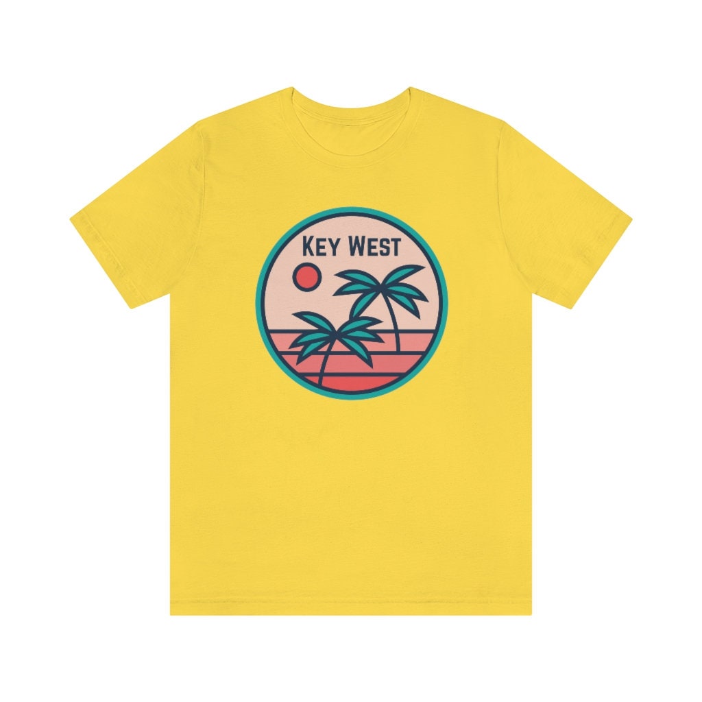 Key West Shirt Florida Retro TShirt Sunset Florida tee Key West Palm Tree Shirt Personalization Available Graphic Tee – Fan Favorite · High-Quality Print