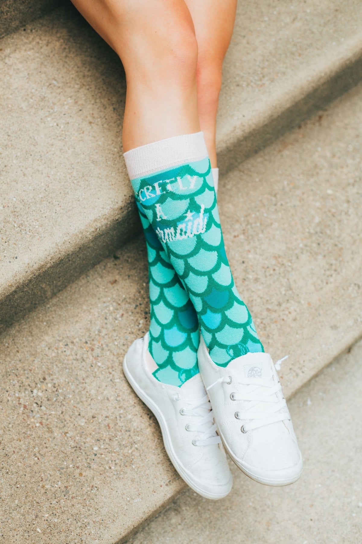 Womens Mermaid Socks Secretly A Mermaid Socks Cute Womens Socks Funky Socks Fantasy Socks Funny Fish Socks Women Compression Socks Graphic Tee – Cozy Vibes · Trending Graphic Apparel
