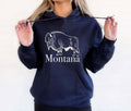 Montana Hoodie Adult Unisex Retro Buffalo Montana Sweatshirt Personalization Available Hoodie – Soft Feel · Trending Graphic Apparel