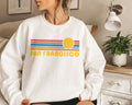 San Francisco California Sweatshirt Retro Sunset Unisex San Francisco Sweatshirt Personalization Available Sweatshirt – Soft Feel · Trending Graphic Apparel