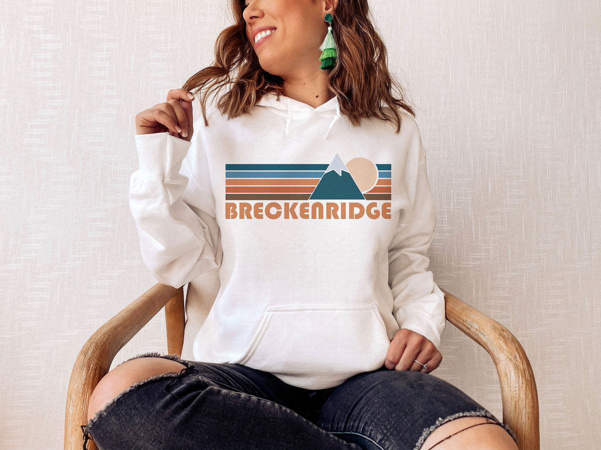 Breckenridge Colorado Hoodie Unisex Retro Mountain Breckenridge Hoodie Sweatshirt Personalization Available Hoodie – Feel-Good Design · Top Pick For Any Outfit