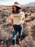 Wyoming TShirt Retro Sunset Adult Unisex Wyoming T Shirt Personalization Available Graphic Tee – Cozy Vibes · Perfect For Daily Wear