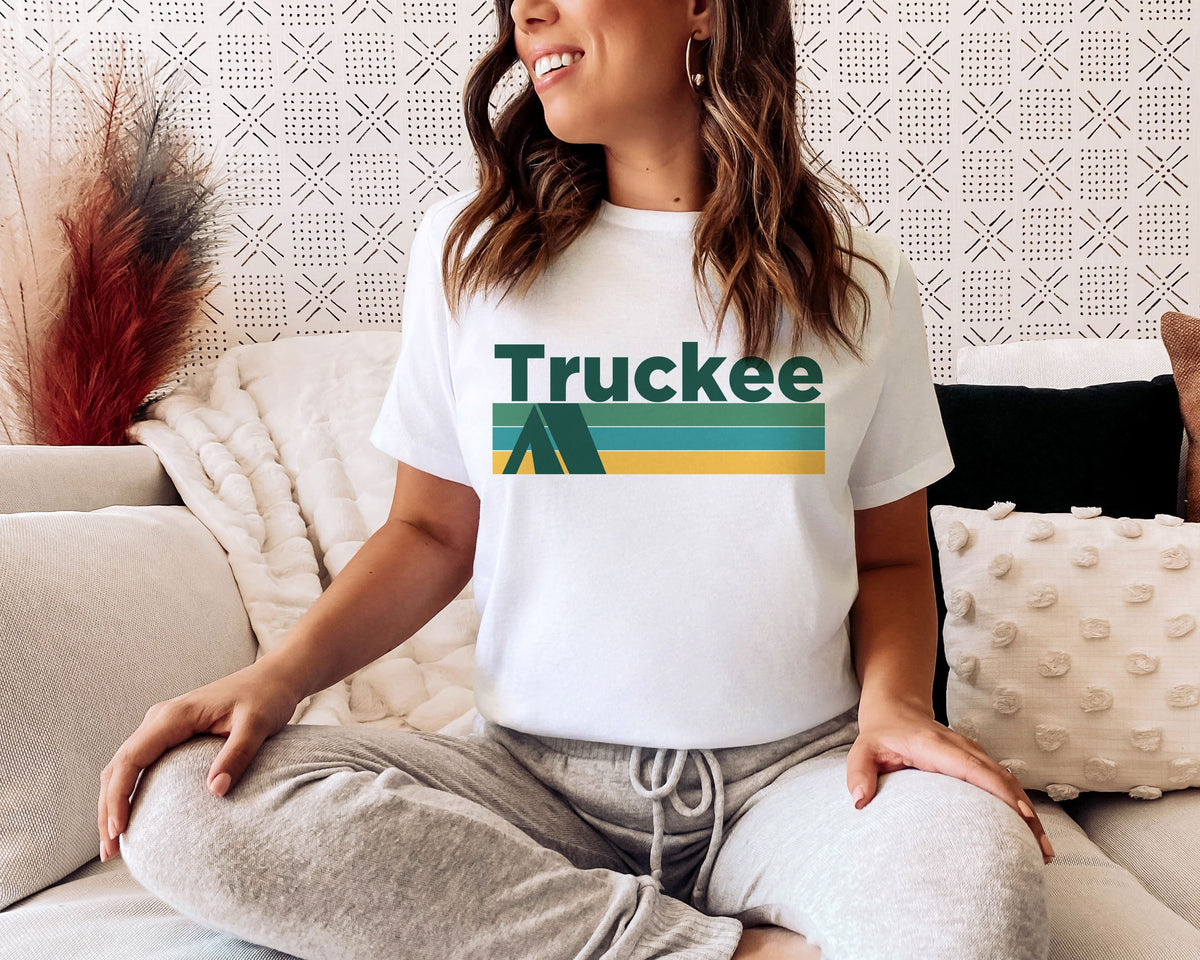 Truckee California Shirt Retro Camping Adult Unisex Truckee T Shirt Personalization Available Graphic Tee – Everyday Comfort · Great Gift For Fans