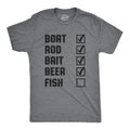 Mens Fishing T shirt Funny Fishing Shirt Fishing Graphic Tee Fisherman Gifts Present For Fisherman Fishing Checklist Fishing List Graphic Tee – Fan Favorite · Perfect For Daily Wear
