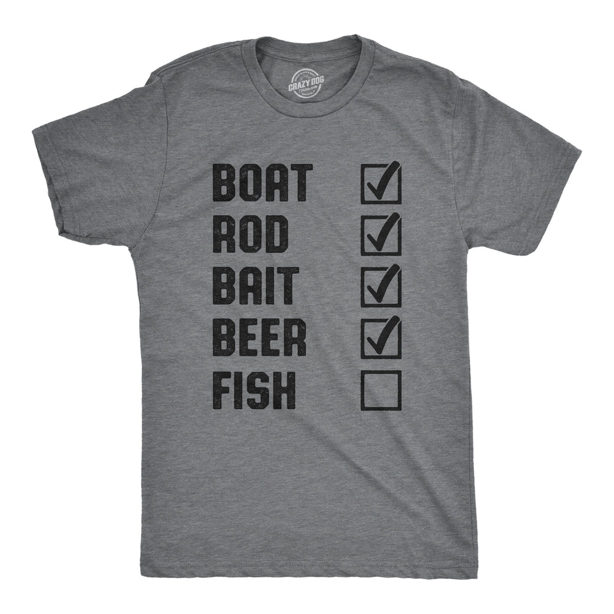 Mens Fishing T shirt Funny Fishing Shirt Fishing Graphic Tee Fisherman Gifts Present For Fisherman Fishing Checklist Fishing List Graphic Tee – Fan Favorite · Perfect For Daily Wear