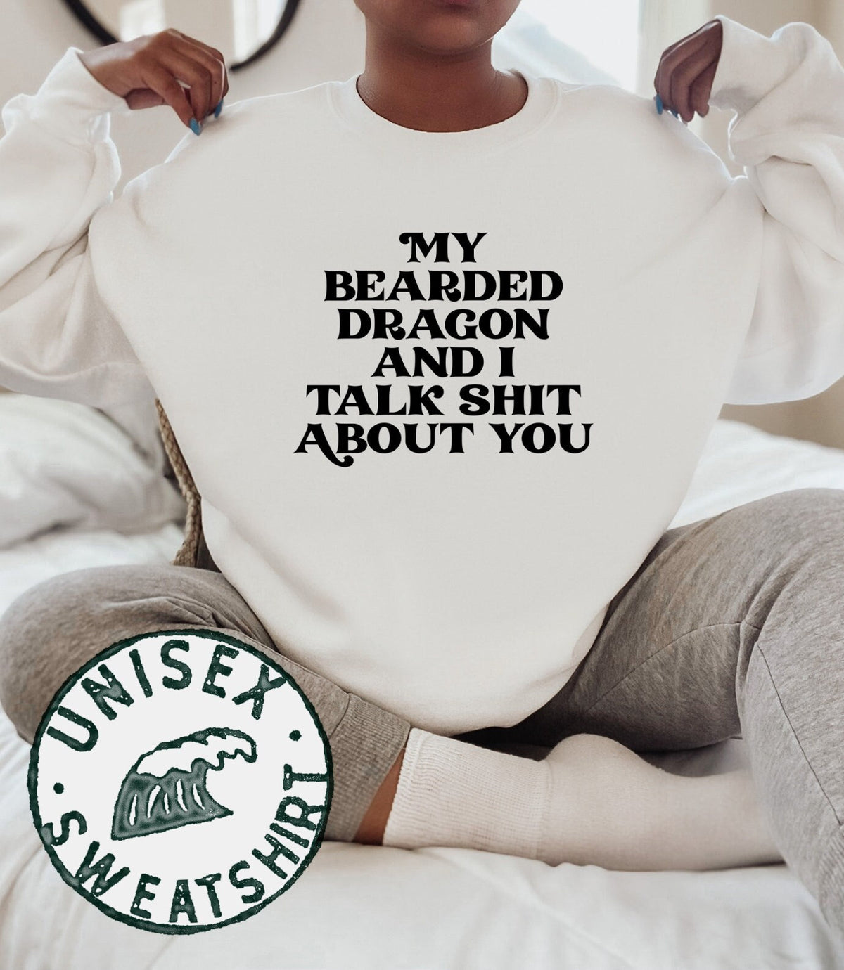 Bearded Dragon Mom Dad Lover Owner Sweatshirt Funny Sweater Shirt Birthday Gifts for Men and Women Sweatshirt – Warm & Stylish · Great Gift For Fans