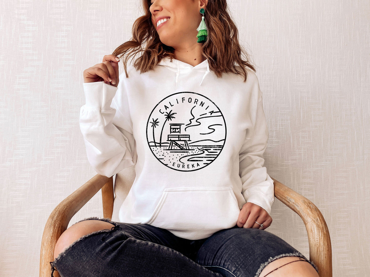 California Hoodie Distressed State Design Adult Unisex Distressed California Sweatshirt Personalization Available Hoodie – Aesthetic Look · Perfect For Daily Wear