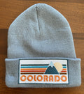 Colorado Infant Beanie Newborn 12 months Retro Mountain Colorado Baby Knit Hat Personalization Available Graphic Tee – Warm & Stylish · Top Pick For Any Outfit