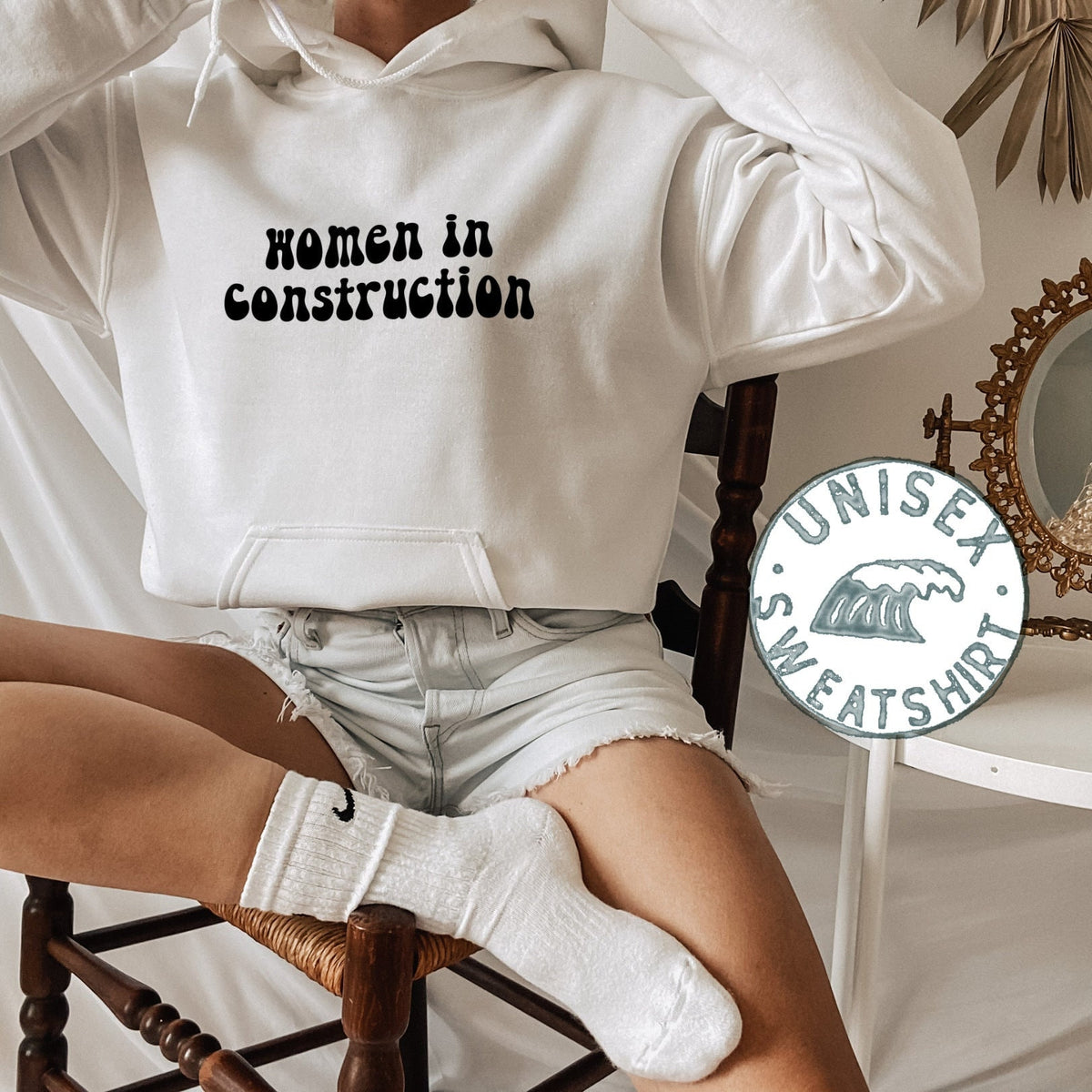 Women in Construction Hoodie Funny Hooded Sweatshirt Birthday Gifts for Men and Women Hoodie – Easygoing Wear · Must-Have Style