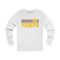 Tampa Florida Long Sleeve Shirt Unisex Retro Sun Long Sleeve Tampa T Shirt Personalization Available Graphic Tee – Warm & Stylish · High-Quality Print