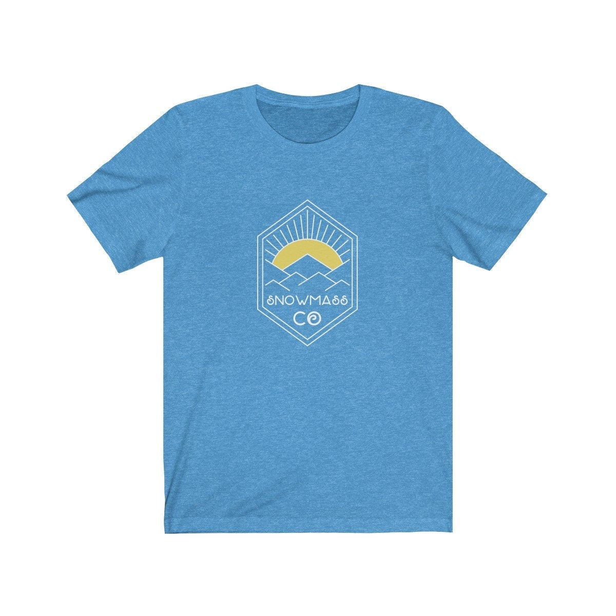 Snowmass Colorado Shirt Yellow Sun Unisex Snowmass TShirt Personalization Available Graphic Tee – Fan Favorite · Top Pick For Any Outfit