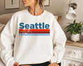 Seattle Washington Sweatshirt Retro Bike Unisex Adult Crewneck Seattle Sweatshirt Personalization Available Sweatshirt – Fan Favorite · Great Gift For Fans