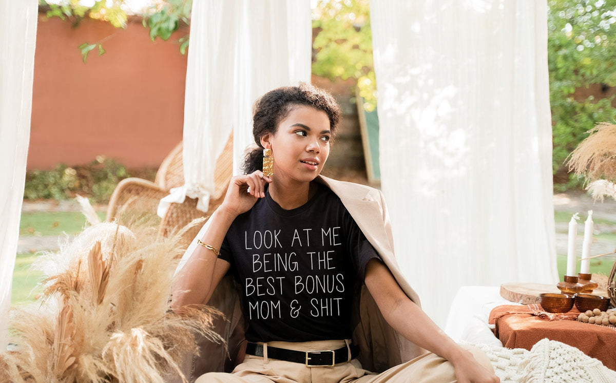 Bonus Mom Gifts Bonus Mom Shirt Bonus Mom Tshirt Bonus Mom Birthday Gifts for Men and Women Graphic Tee – Fan Favorite · Must-Have Style