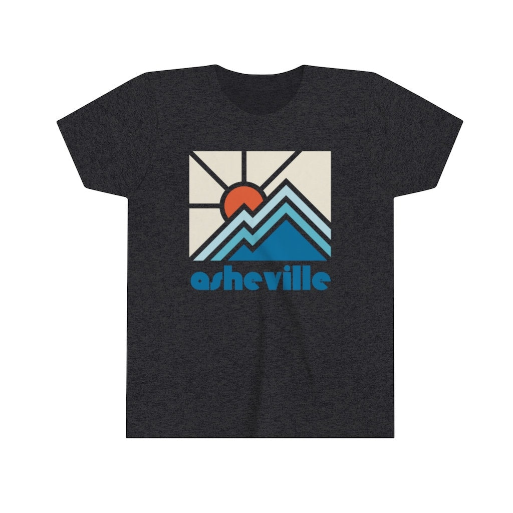 Asheville North Carolina Youth TShirt Minimal Mountain Unisex Kids Asheville Youth Shirt Personalization Available Graphic Tee – Soft Feel · Top Pick For Any Outfit
