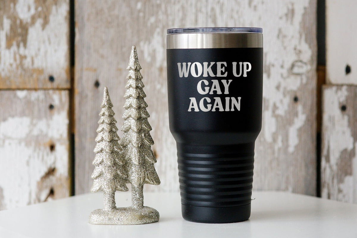 Gay LGBT LGBTQ Pride Tumbler Gift Funny Cup Travel Coffee Mug Men Women Him Her Graphic Tee – Everyday Comfort · High-Quality Print