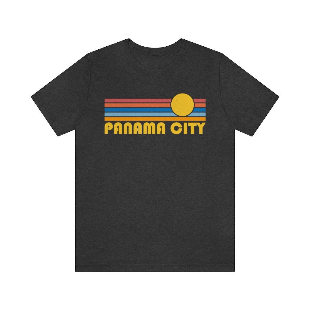 Panama City Florida TShirt Retro Sunrise Adult Unisex Panama City TShirt Personalization Available Graphic Tee – Cozy Vibes · Trending Graphic Apparel