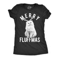 Cat Christmas Shirt Merry Fluffmas T Shirt Funny Cat Shirt Xmas Girls Festive Cat Shirt Gifts Under 20 Women Reindeer Graphic Tee – Everyday Comfort · Top Pick For Any Outfit