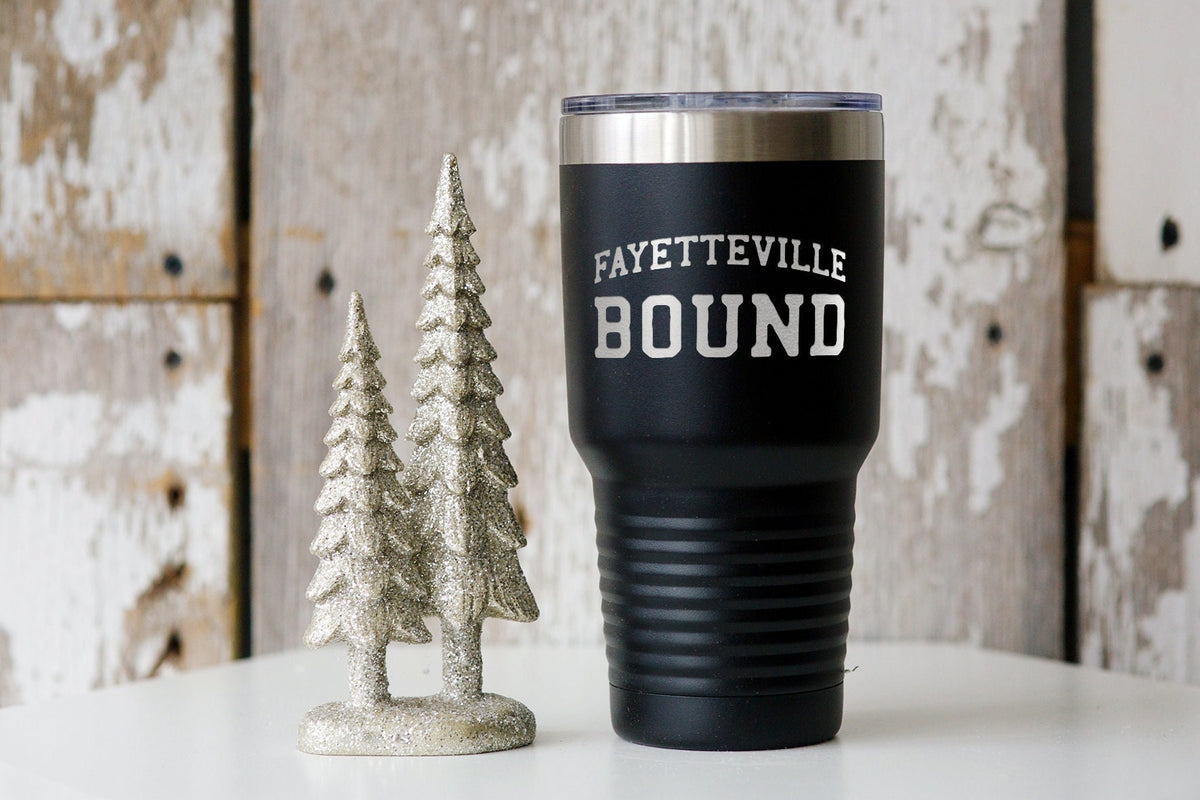 Fayetteville Bound Moving Trip College Tumbler Funny Gifts 30oz 20oz Travel Coffee Cup Him Her Engraved Graphic Tee – Cozy Vibes · Top Pick For Any Outfit