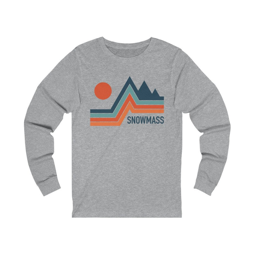 Snowmass Colorado Long Sleeve Shirt Retro Mountain Unisex Snowmass Shirt Personalization Available Graphic Tee – Premium Graphic · High-Quality Print