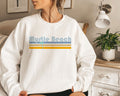Myrtle Beach South Carolina Sweatshirt Retro Palm Tree Adult Unisex Crewneck Myrtle Beach Sweatshirt Personalization Available Sweatshirt – Aesthetic Look · High-Quality Print