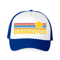 Charleston Hat Retro Sunrise Foam Charleston South Carolina Trucker Cap Graphic Tee – Soft Feel · Perfect For Daily Wear