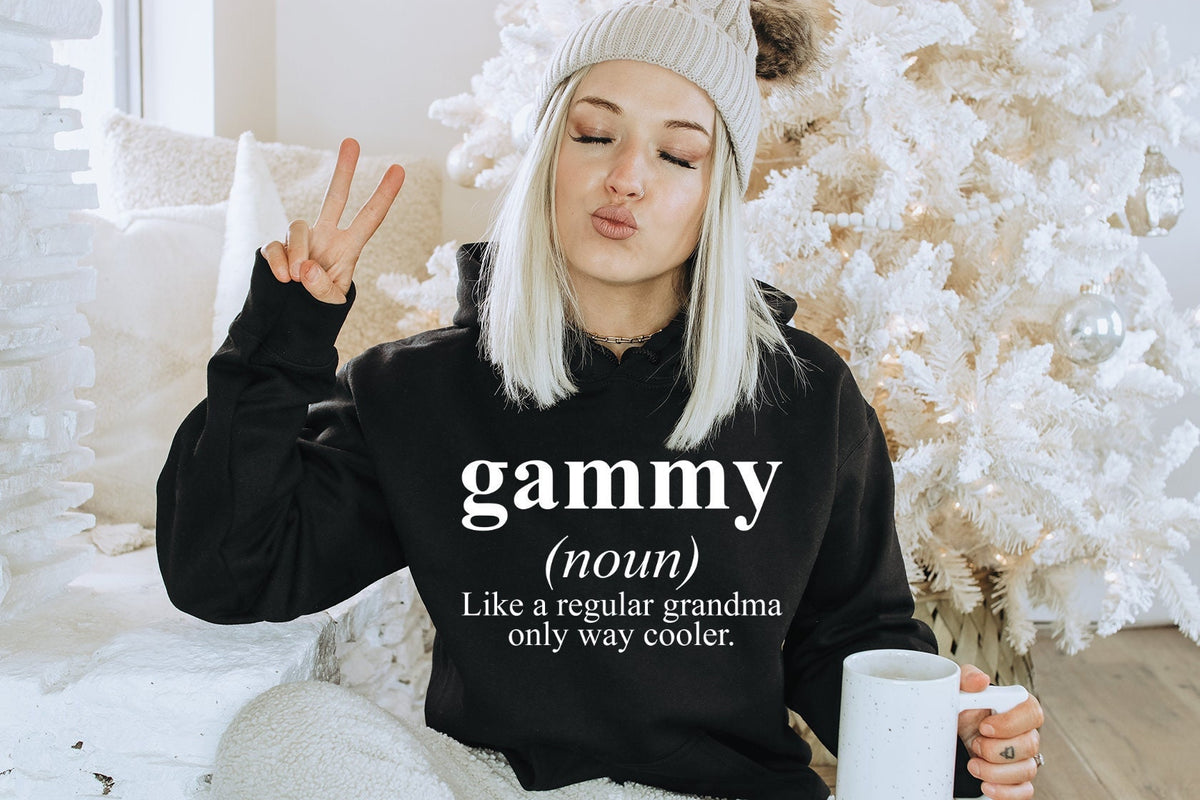 Gammy Grandma Grandmother Mothers Day Definition Gifts Hoodie Funny Jumper Hooded Sweatshirt Him Her Unisex Sweater Shirt Hoodie – Bold Style · High-Quality Print
