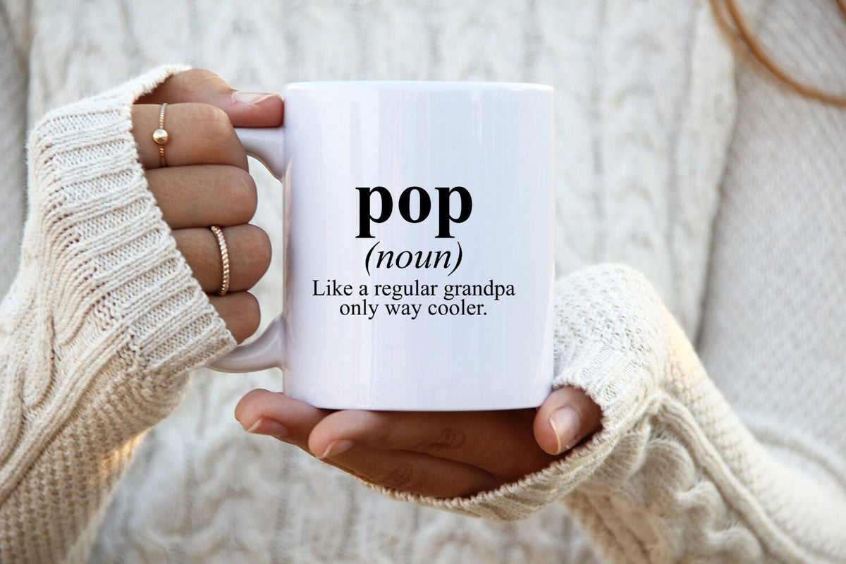 Pop Grandpa Fathers Day Definition Mug Gifts Funny Coffee Cup Men Women Him Her Graphic Tee – Feel-Good Design · Perfect For Daily Wear