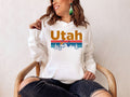 Utah Hoodie Retro Mountain Sun Unisex Utah Hoodie Sweatshirt Personalization Available Hoodie – Aesthetic Look · Top Pick For Any Outfit