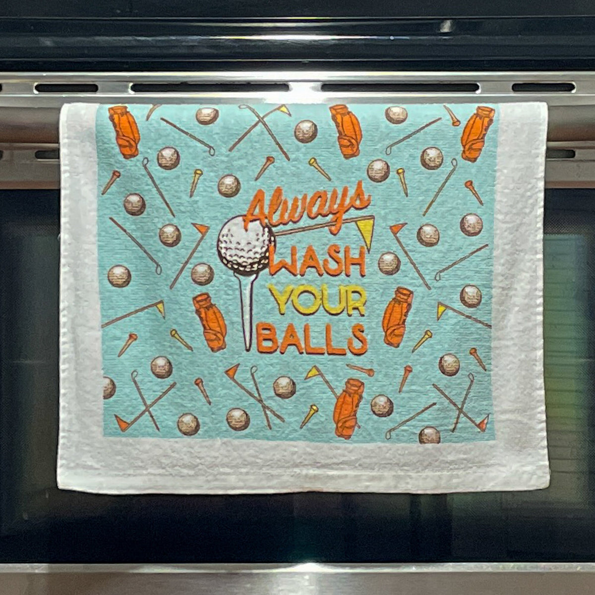 Always Wash Your Balls Tea Towels Funny Hand Towels Housewarming Gift Christmas Gift Hostess Gift Funny Towels Golfing Golf Towel Graphic Tee – Aesthetic Look · Great Gift For Fans