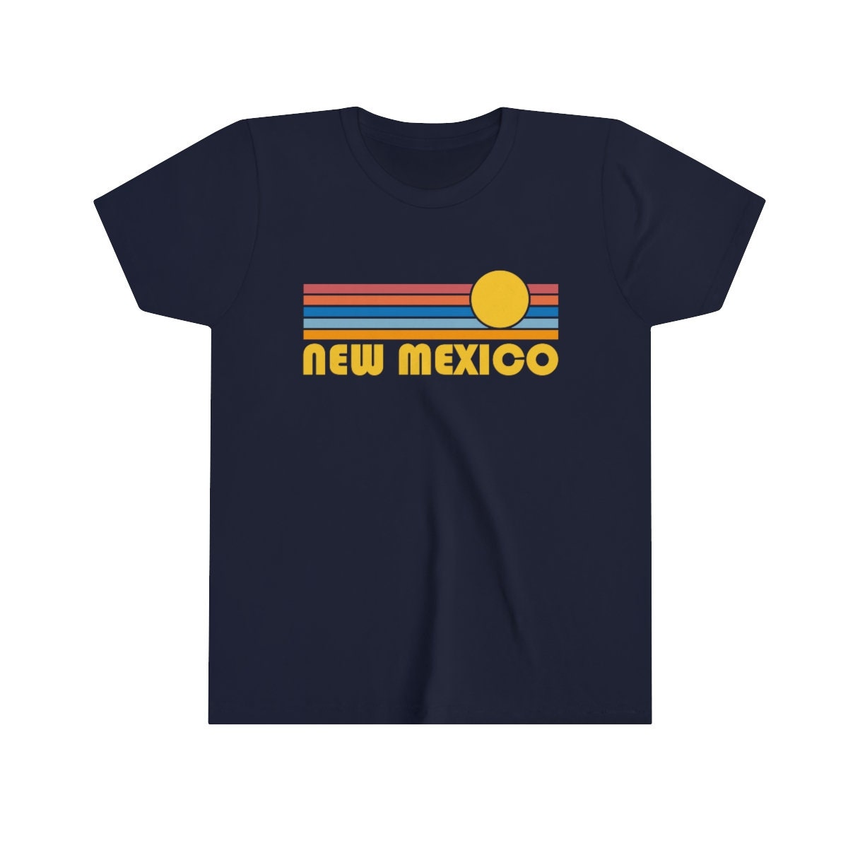 Bella Canvas New Mexico Youth TShirt Retro Sun New Mexico Kid39s TShirt Graphic Tee – Premium Graphic · Must-Have Style
