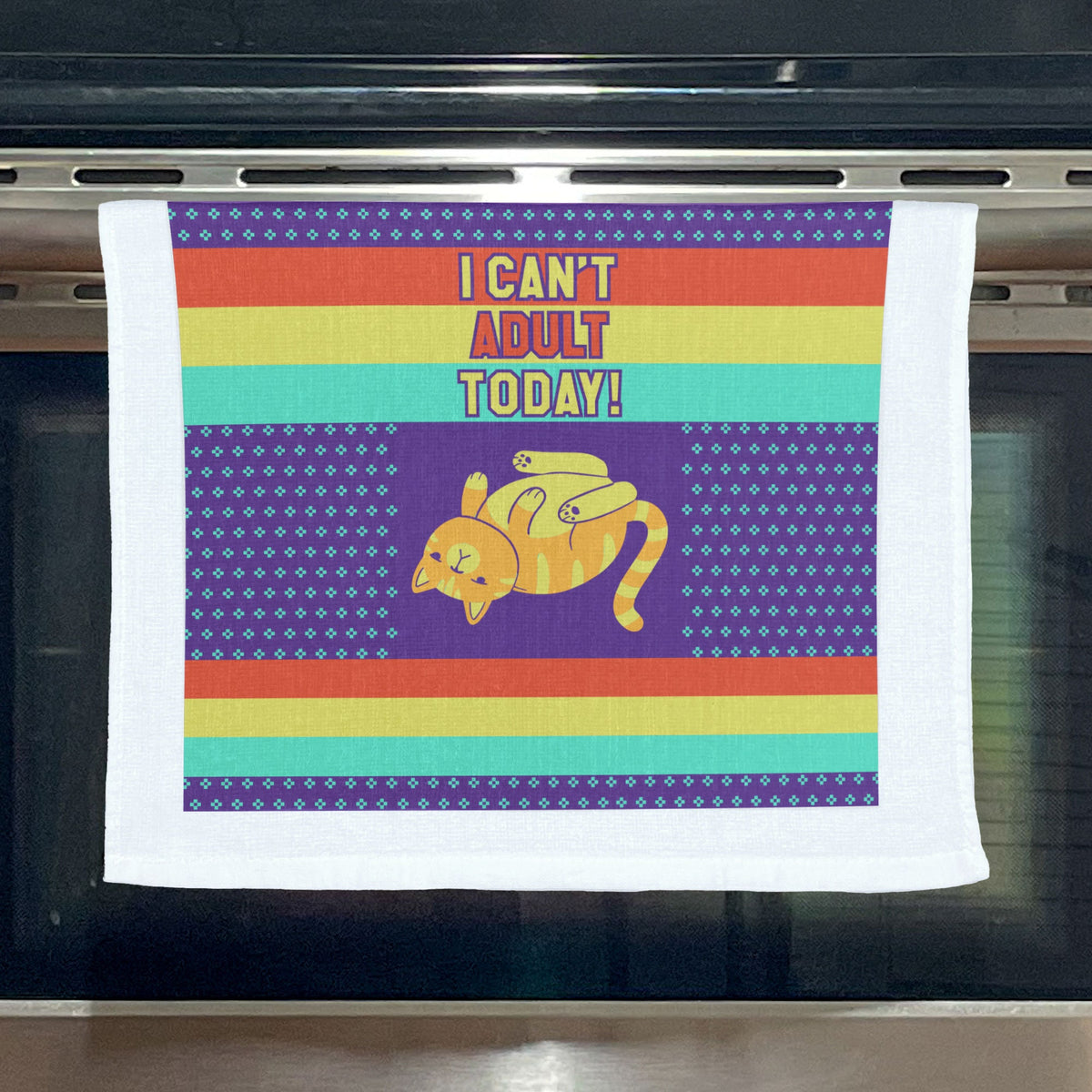 Can39t Adult Today Tea Towels Funny Hand Towels Housewarming Gift Christmas Gift Hostess Gift Cat Mom Gifts Cat Towels Graphic Tee – Bold Style · Great Gift For Fans