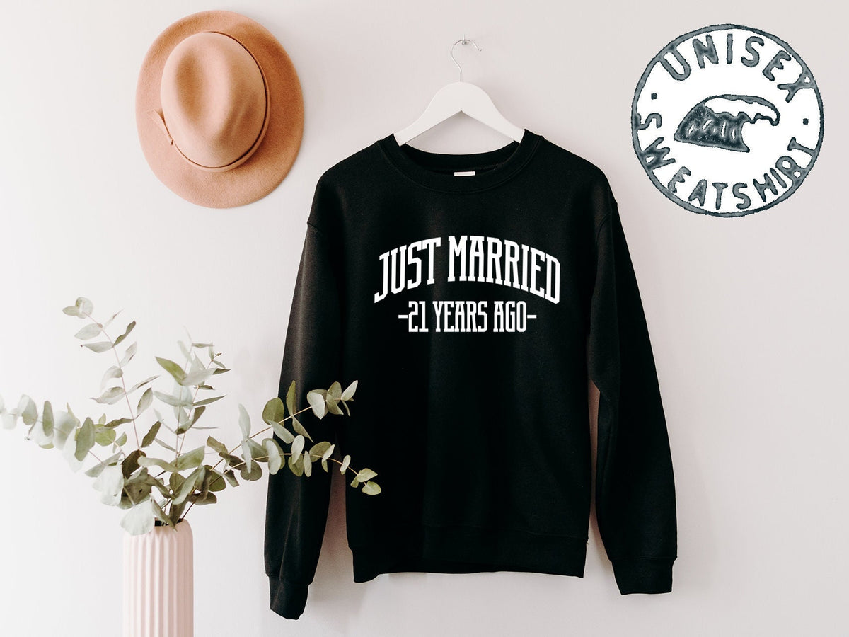21st Anniversary 21 Year Wedding Married Sweatshirt Gifts Funny Sweater Shirt Jumper Men Women Him Her Sweatshirt – Soft Feel · Must-Have Style