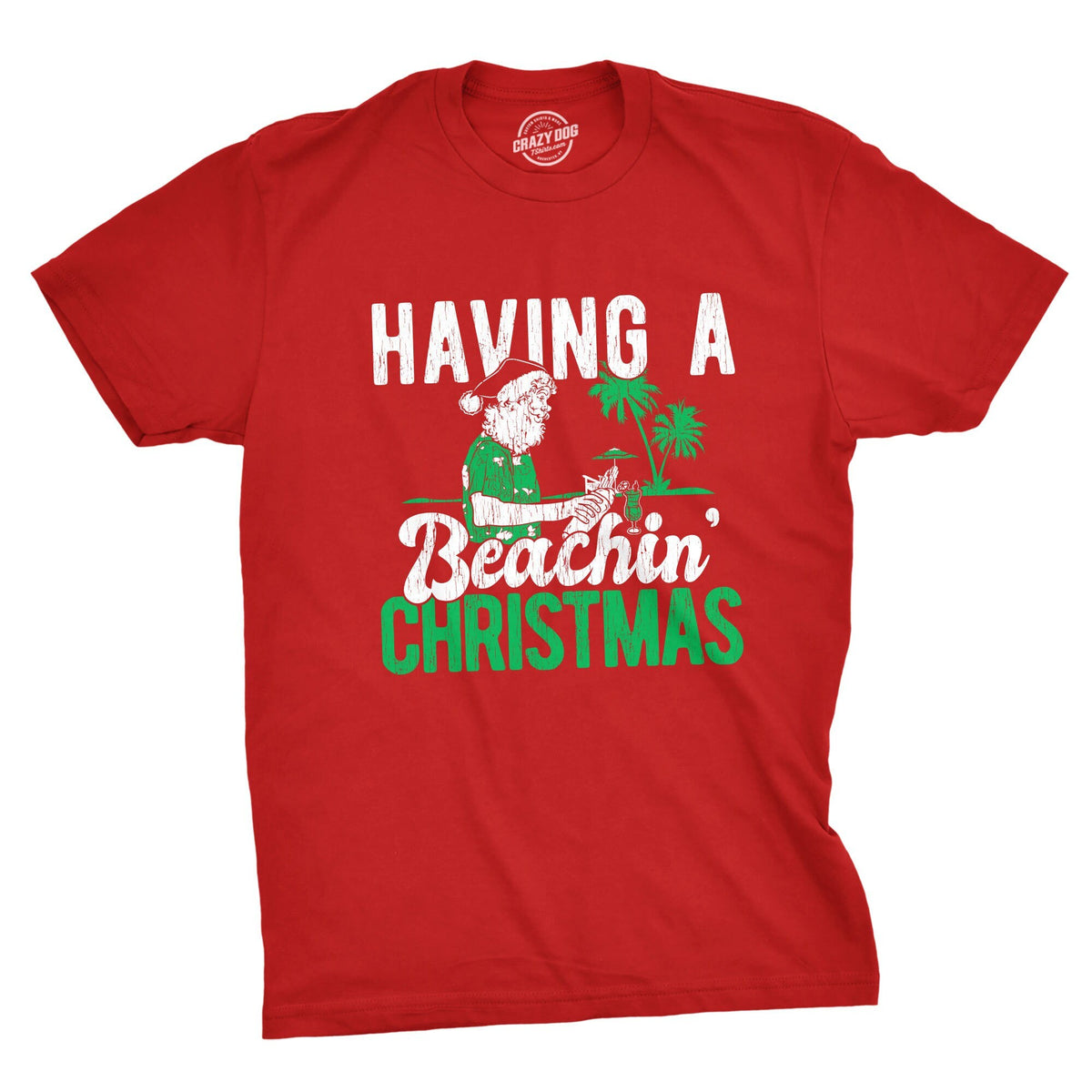 Santa Christmas Shirt Christmas Shirts Festive Tees Funny Christmas Shirts Hawaiian Christmas Shirts Having A Beachin39 Christmas Graphic Tee – Premium Graphic · Great Gift For Fans