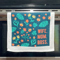 Wife Mom Boss Tea Towels Funny Hand Towels Housewarming Gift Christmas Gift Hostess Gift Gifts For Mom Floral Mama Gifts Graphic Tee – Bold Style · Must-Have Style