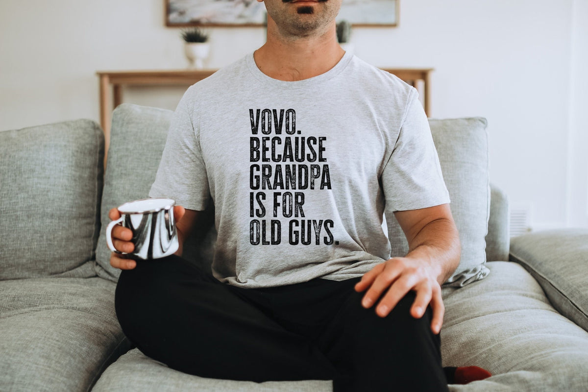 Vovo New Grandpa Fathers Day Grandfather Shirt Funny Tee Tshirt Birthday Gifts for Men and Women Graphic Tee – Feel-Good Design · Top Pick For Any Outfit