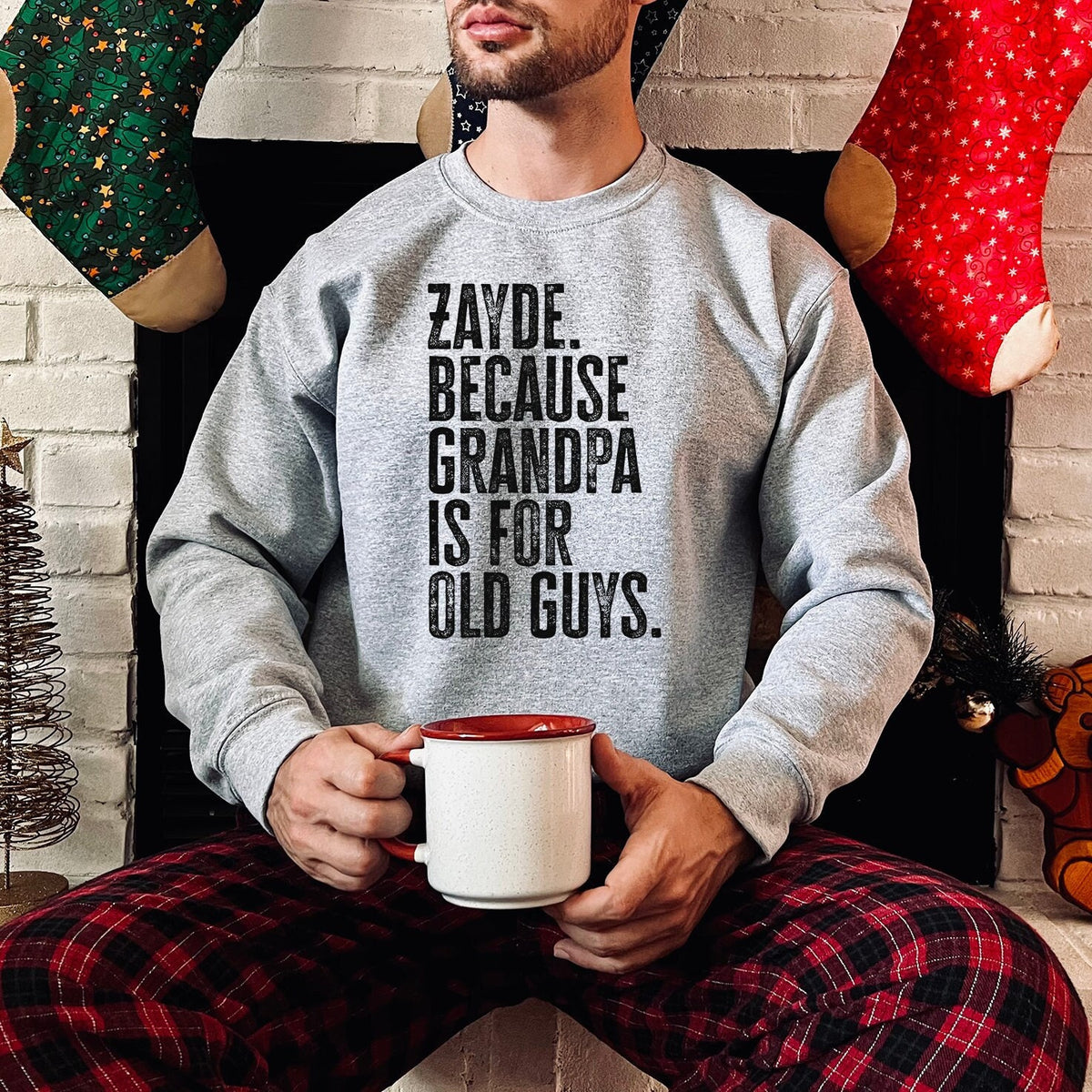 Zayde New Grandpa Fathers Day Grandfather Sweatshirt Funny Sweater Shirt Birthday Gifts for Men and Women Sweatshirt – Warm & Stylish · Must-Have Style