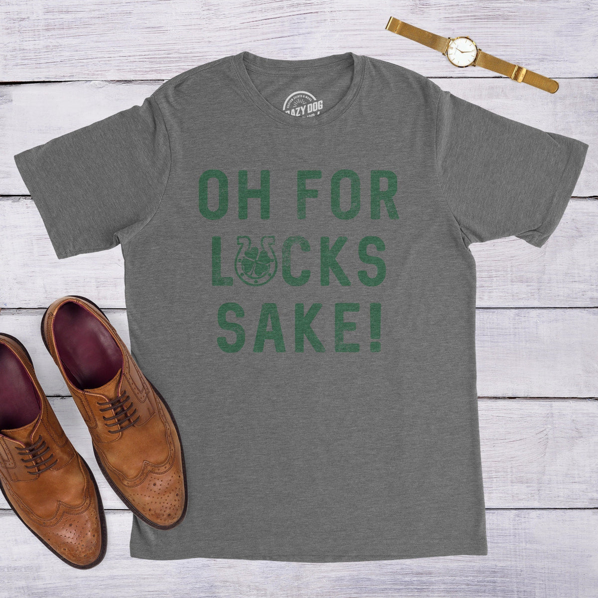 Oh For Luck Sake Clover Shirt Lucky Irish Shirt Ireland Drinking T Shirt Ireland Top Men Mans Irish Top Offensive Shamrock Shirts Graphic Tee – Premium Graphic · High-Quality Print