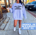 Carpenter Wife Husband Wedding Engagement Anniversary Sweatshirt Gifts Funny Sweater Shirt Jumper Men Women Him Her Sweatshirt – Cozy Vibes · Must-Have Style