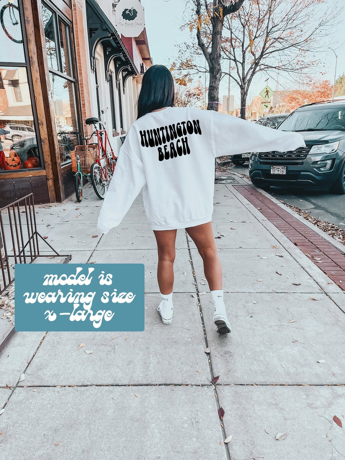 Huntington Beach Ca California Moving Away BACK PRINT Sweatshirt Gifts Funny Sweater Shirt Jumper Men Women Him Her Sweatshirt – Aesthetic Look · Great Gift For Fans