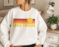 Lake Tahoe California Sweatshirt Unisex Retro Sunrise Crewneck Lake Tahoe Sweatshirt Personalization Available Sweatshirt – Everyday Comfort · Top Pick For Any Outfit